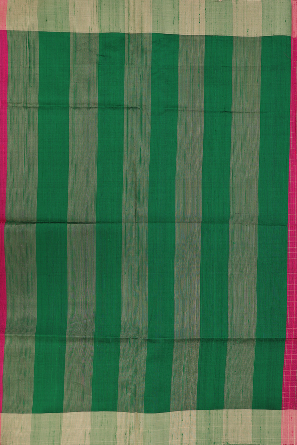 Raw Silk Saree In Hibiscus Red With Checks Design