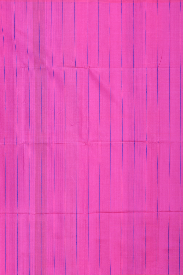Raw Silk Saree In Purple With Stripes Border
