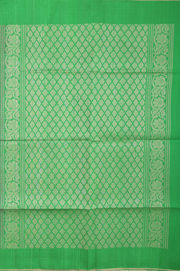 Raw Silk Saree In Magenta With Floral Buttas