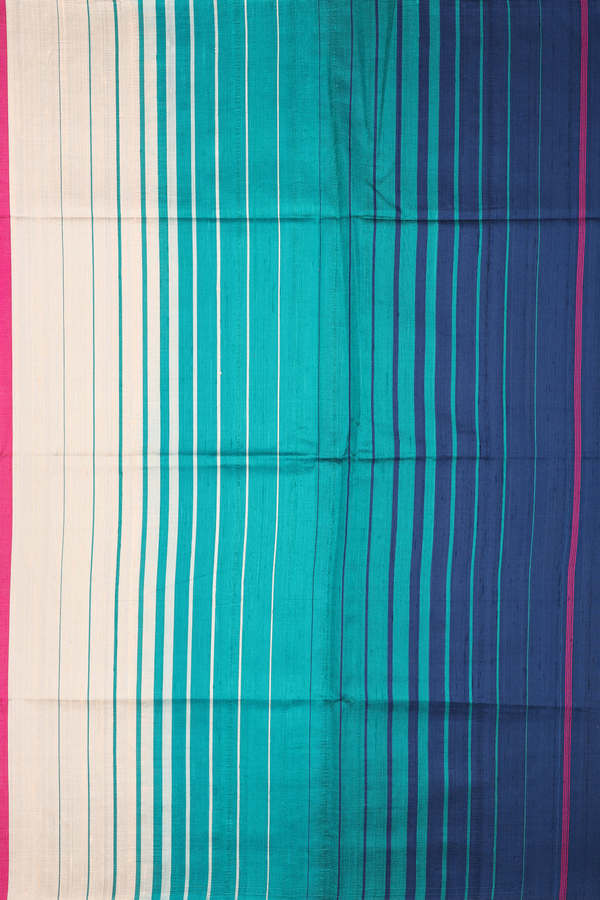 Raw Silk Saree In Magenta With Contrast Pallu