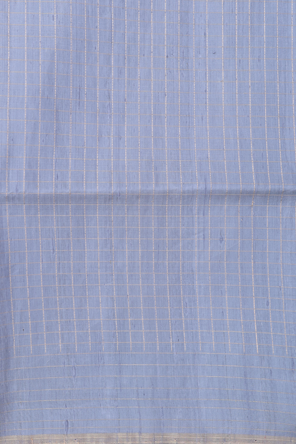 Raw Silk Saree In Mauve With Checks Design
