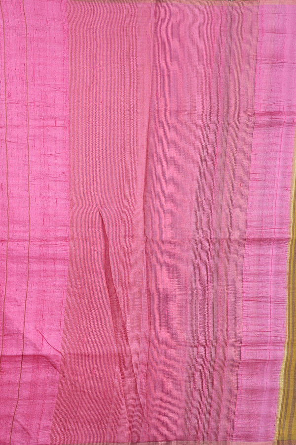 Raw Silk Saree In Multicolor With Stripes Design