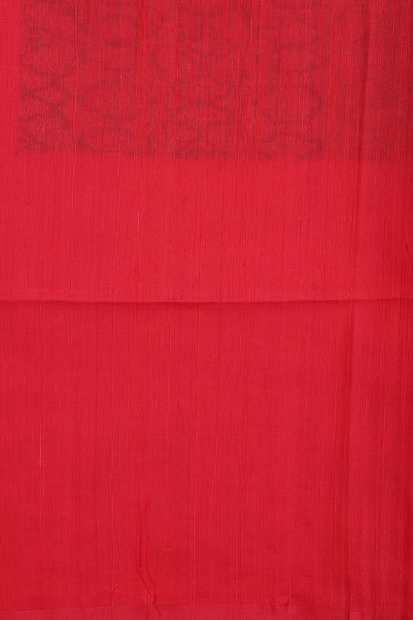 Raw Silk Saree In Orange With Zari Buttas