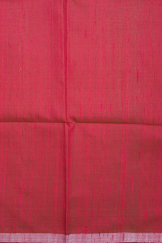 Raw Silk Saree In Parrot Green With Floral Zari Buttas