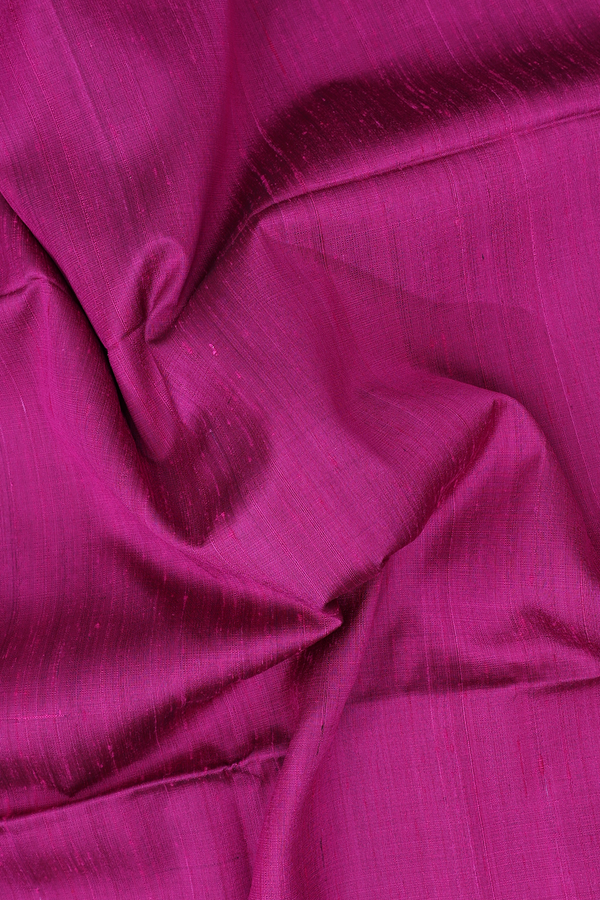 Raw Silk Saree In Plain Purple Rose With Bavanchi Border