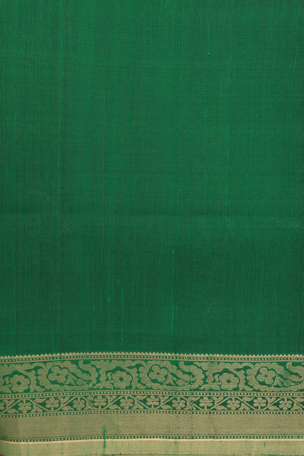 Raw Silk Saree In Plum Purple With Floral Zari Buttas