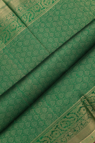 Raw Silk Saree In Plum Purple With Floral Zari Buttas