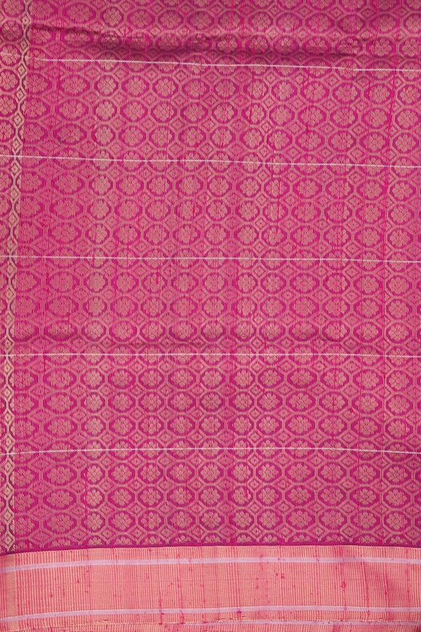 Raw Silk Saree In Purple Rose With Parrot Design