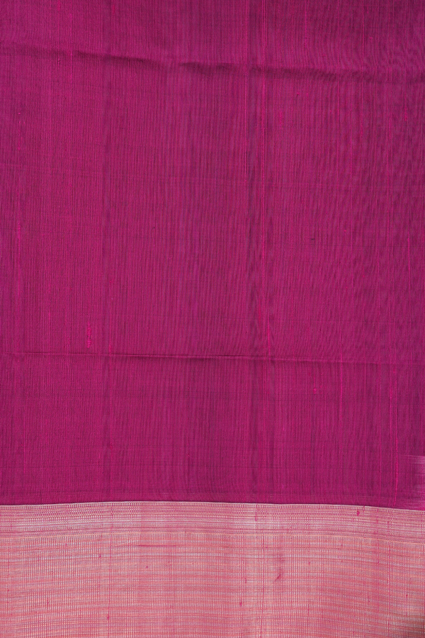 Raw Silk Saree In Purple Rose With Threadwork Buttas