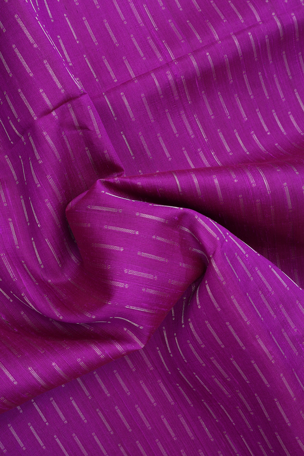 Raw Silk Saree In Purple With Stripes Design