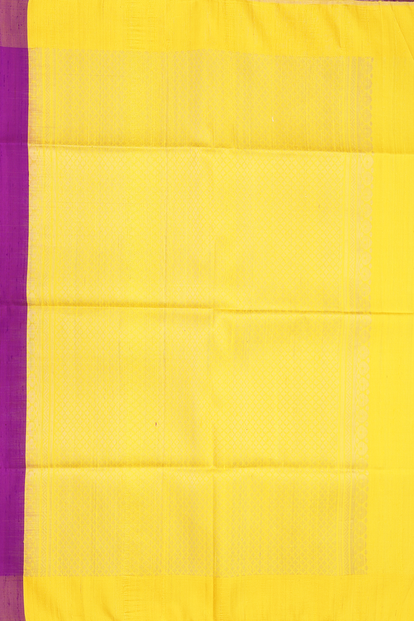 Raw Silk Saree In Purple With Zari Buttas