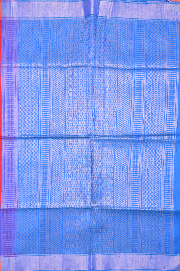 Raw Silk Saree In Red With Zari Buttas