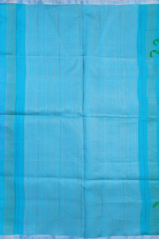 Raw Silk Saree In Khaki With Stripes Design