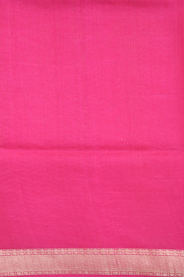 Raw Silk Saree In Shades Of Pink With Chevron Design