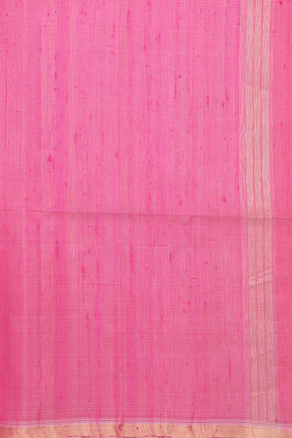 Raw Silk Saree In Shades Of Pink With Stripes Design