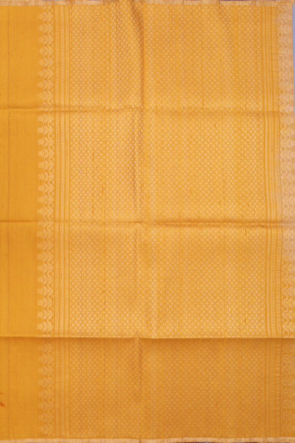 Raw Silk Saree In Steel Blue With Stripes Design
