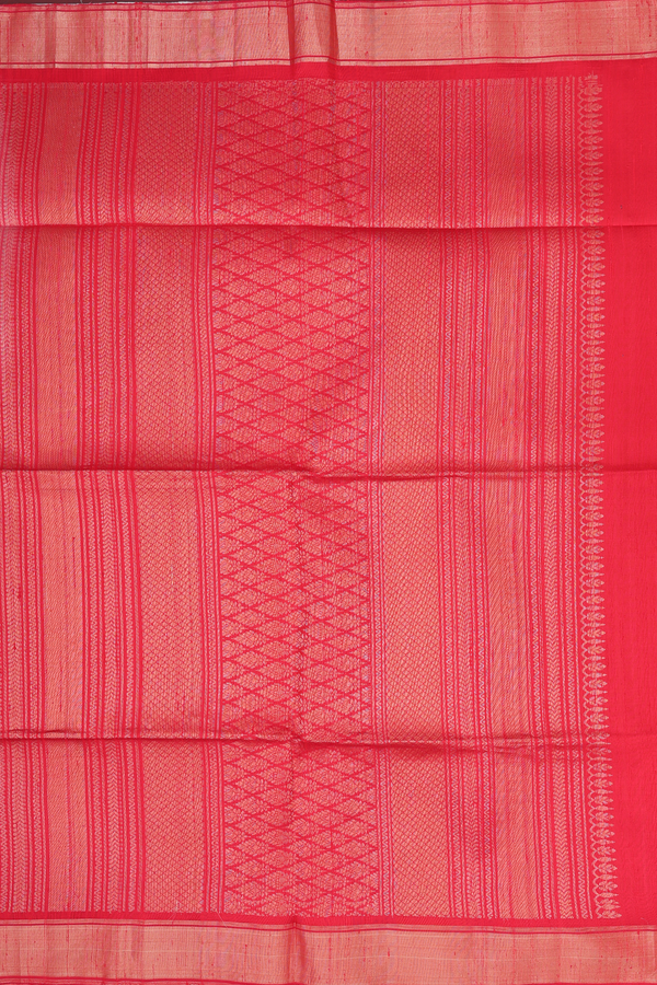 Raw Silk Saree In White With Zari Buttas