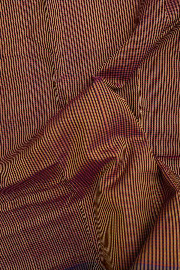 Raw Silk Saree In Yellow And Blue With Checks Design