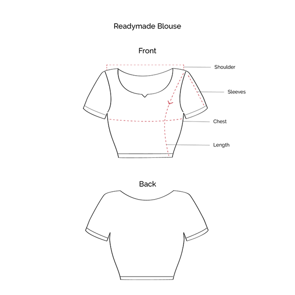 Boat Neck Plain Emerald Green Raw Silk Readymade Blouse