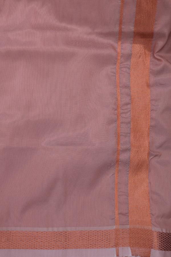 Regular Collar Brown Art Silk Shirt With Velcro Dhoti Set
