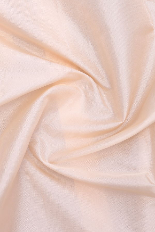 Regular Collar Pastel Orange Art Silk Shirt With Dhoti Set