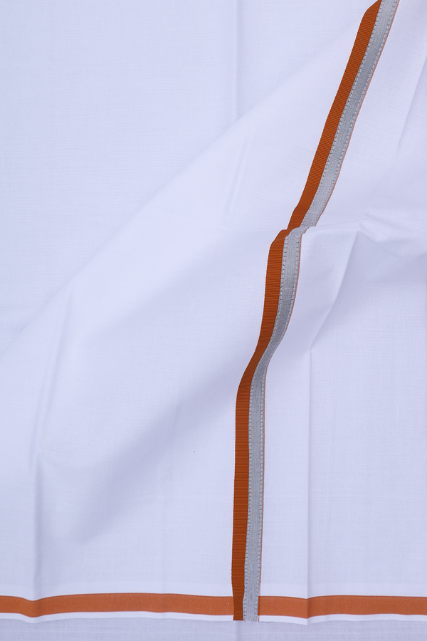 Regular Collar Plain Grey Cotton Shirt With Dhoti Set