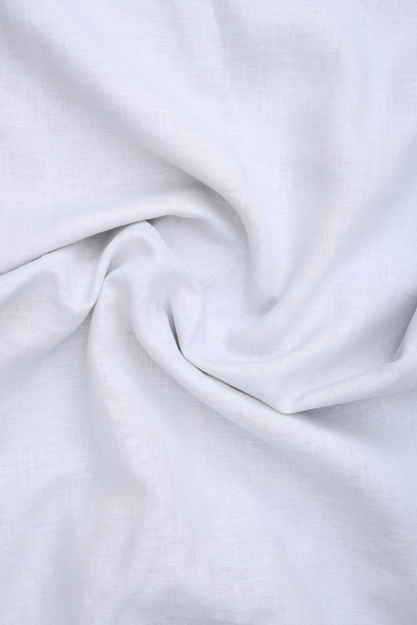 Regular Collar Plain Light Grey Linen Shirt