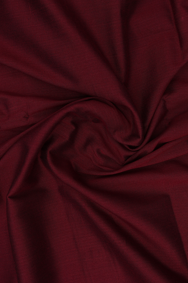 Regular Collar Plain Maroon Cotton Shirt With Dhoti Set