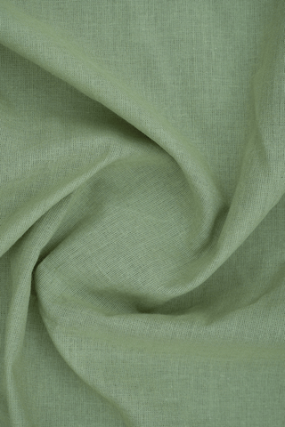 Regular Collar Plain Pastel Green Cotton Shirt