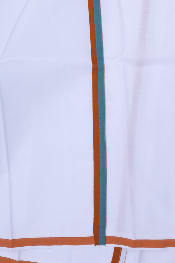 Regular Collar Turkish Blue Cotton Shirt With Dhoti Set