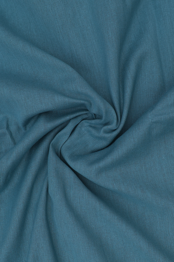 Regular Collar Turkish Blue Cotton Shirt With Dhoti Set