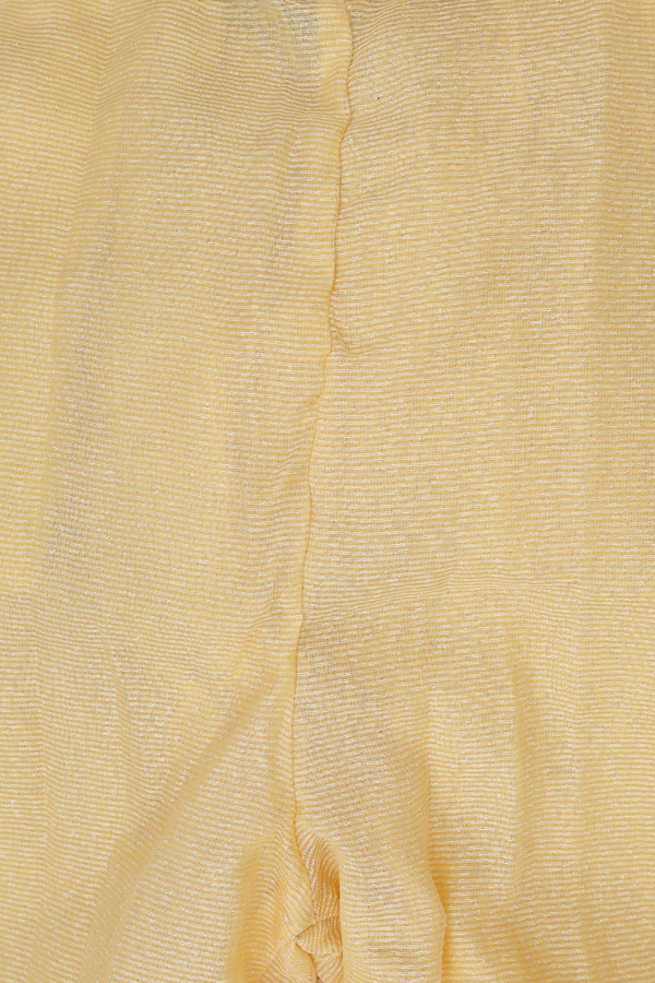 Round Neck Floral Design Yellow Kota Salwar Set