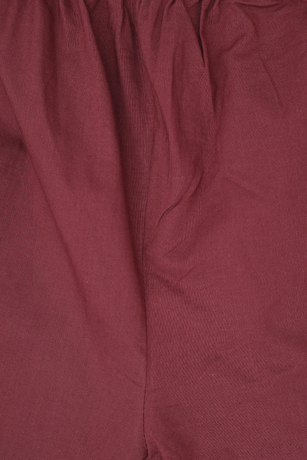 Round Neck Plain Brown Cotton Salwar Set