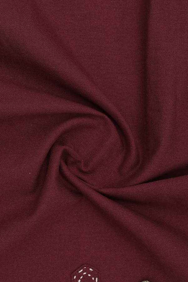 Round Neck Plain Coffee Brown Cotton Short Top