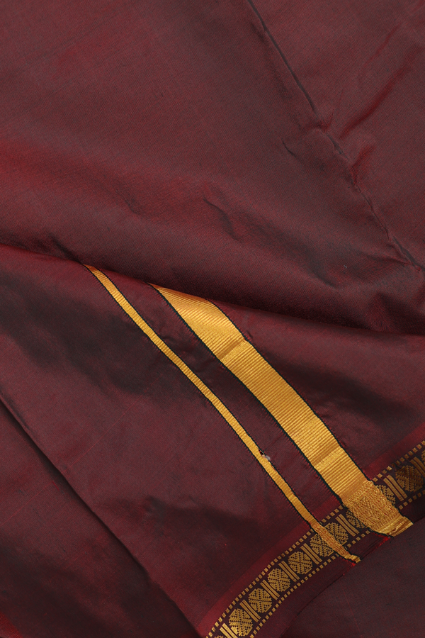 Rudraksh Border Manthulir Silk Dhoti With Angavastram Set