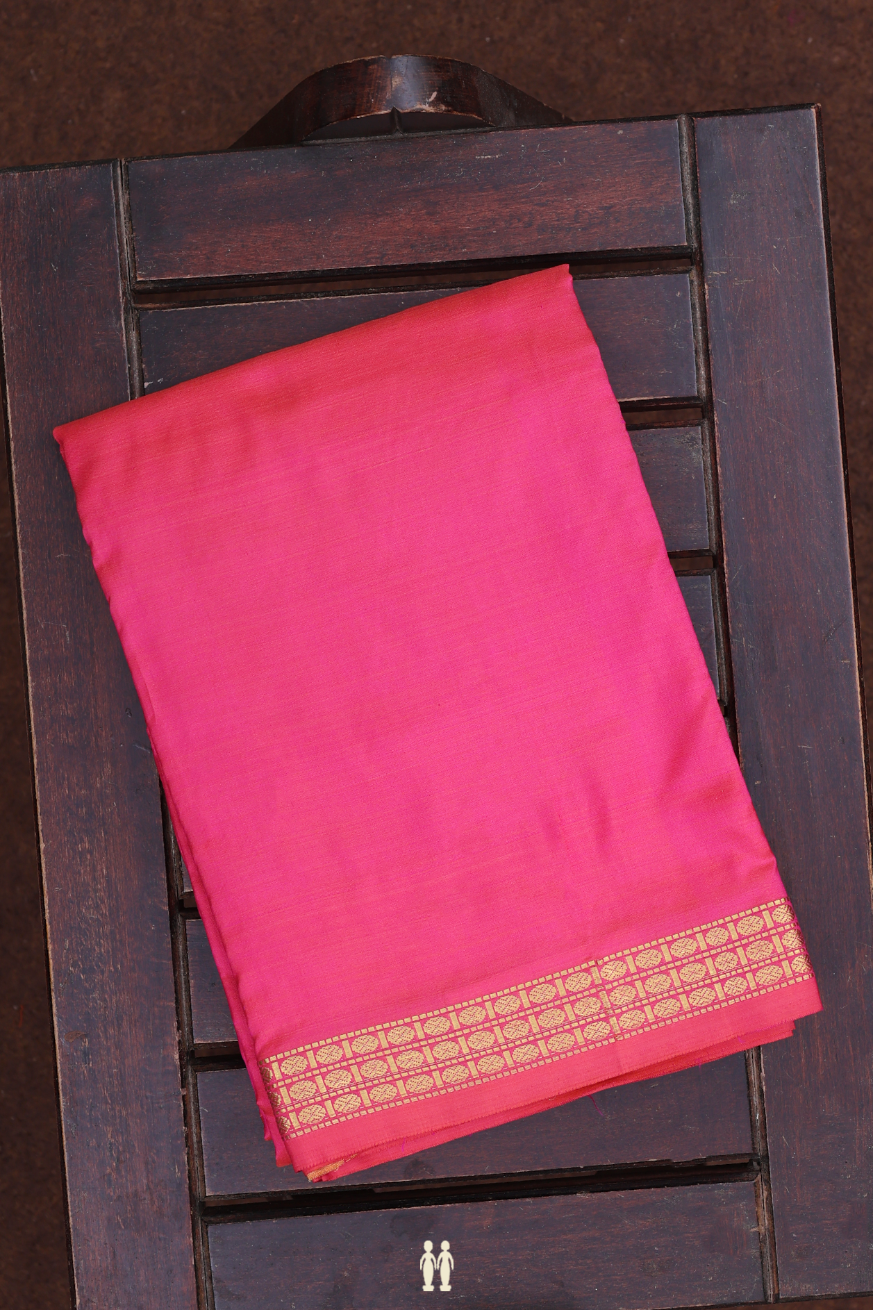 Rudraksh Border Pink Silk Dhoti With Angavastram Set