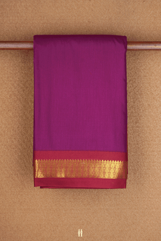 Rudraksh Border Plain Purple Rose Apoorva Cotton Saree