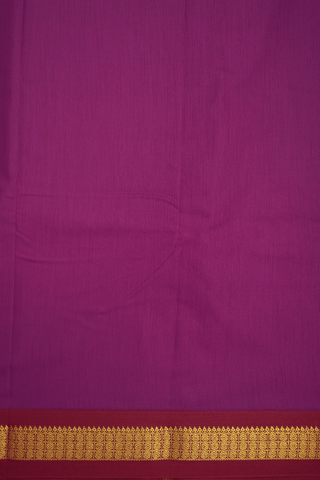 Rudraksh Border Plain Purple Rose Apoorva Cotton Saree