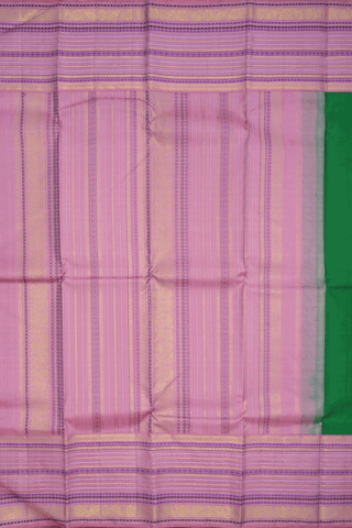 Rudraksh Buttis Emerald Green Kanchipuram Silk Saree