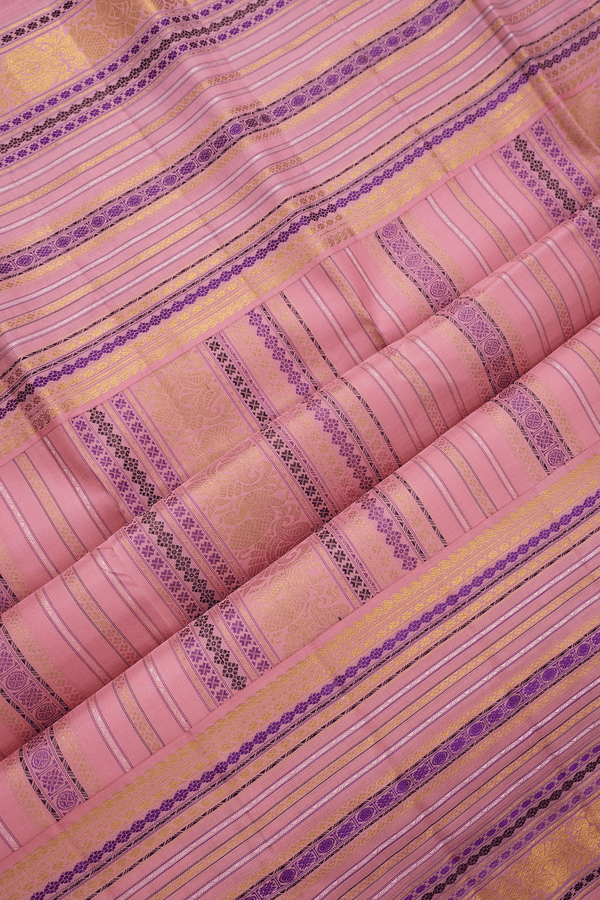 Rudraksh Zari Buttas Egg White Kanchipuram Silk Saree
