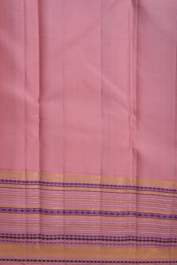Rudraksh Zari Buttas Egg White Kanchipuram Silk Saree