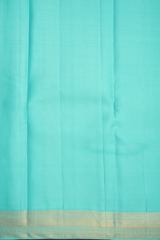 Rudraksh Zari Buttis Indigo Blue Kanchipuram Silk Saree