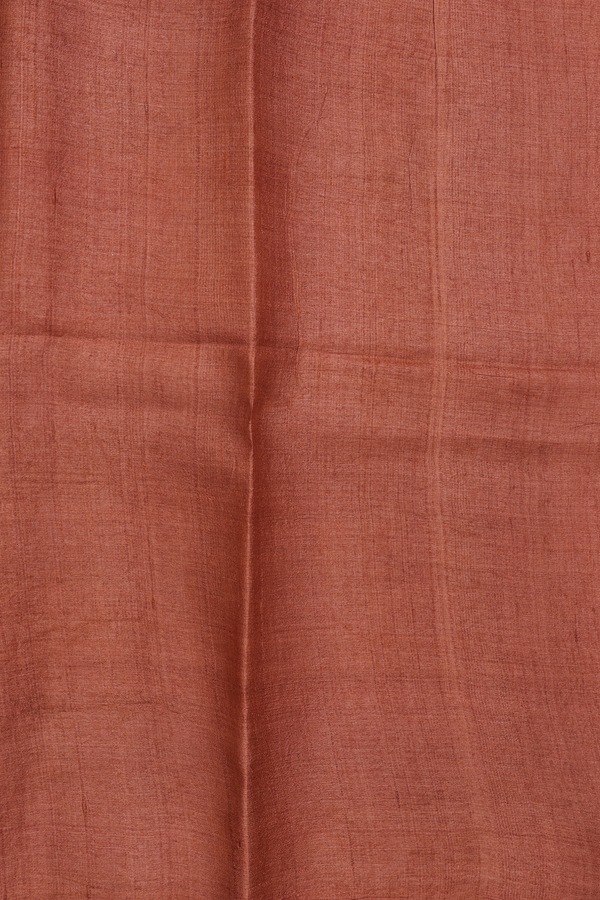 Tussar Silk Saree In Chalet Green With Floral Design