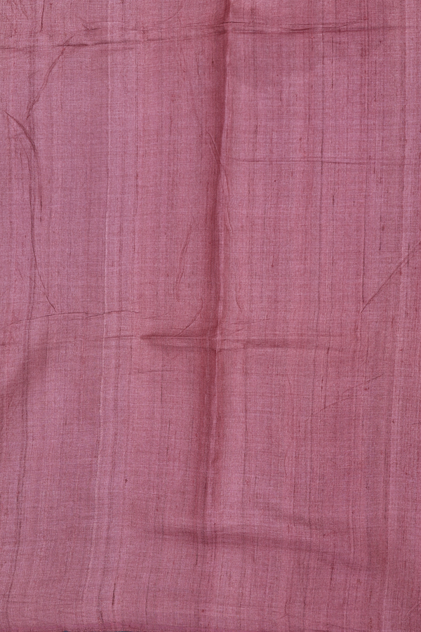 Tussar Silk Saree In Blue And Green With Chevron Design
