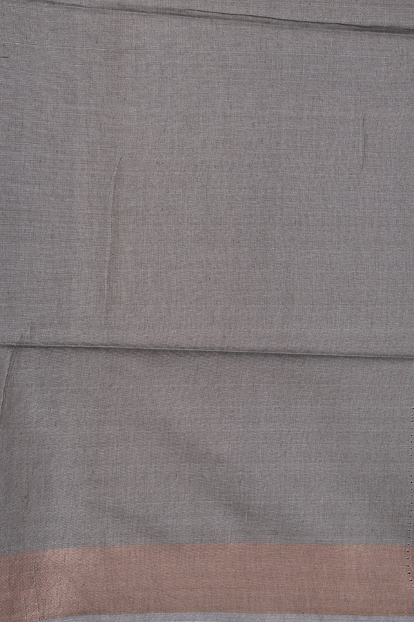 Tussar Silk Saree In Pine Green With Square Design