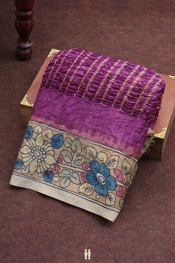 Bandhani Silk Saree In Grape Purple With Shibori Design