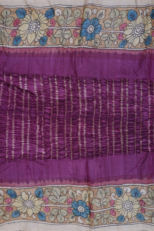 Bandhani Silk Saree In Grape Purple With Shibori Design