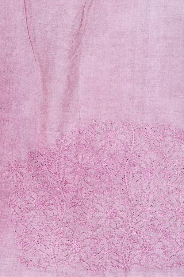 Tussar Silk Saree In Crimson Red With Paisley Design