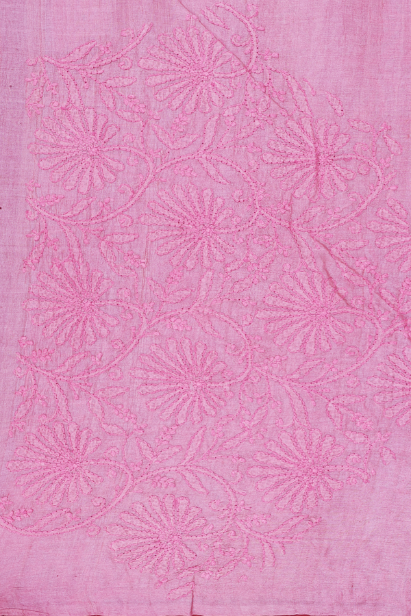 Tussar Silk Saree In Crimson Red With Paisley Design