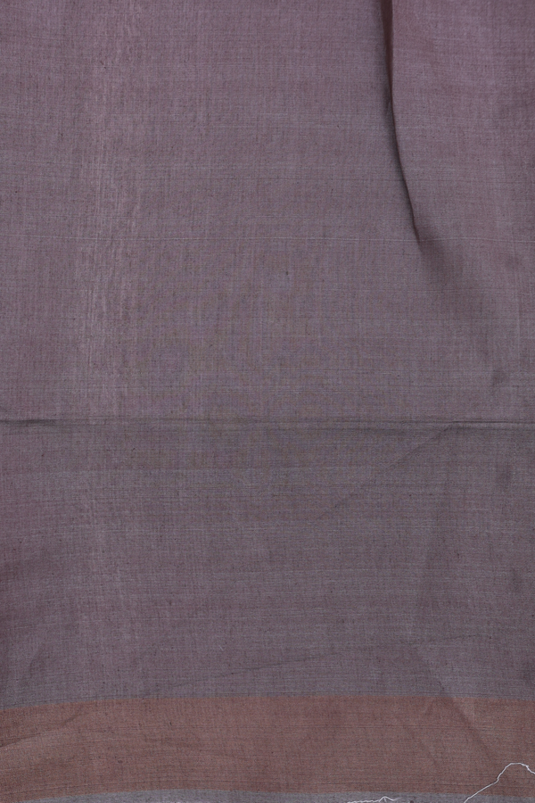Tussar Silk Saree In Coffee Brown With Circle Motifs